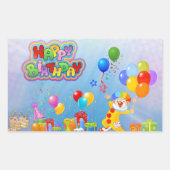 Happy Birthday-ballonnen Rechthoekige Sticker (Voorkant)