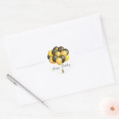 Happy Birthday-ballonnen Ronde Sticker (Envelop)