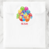 Happy Birthday-ballonnen Ronde Sticker (Tas)