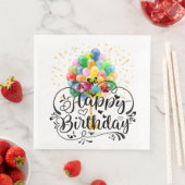 Happy Birthday-ballonnen Servet (Insitu)