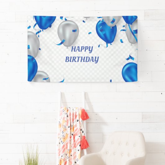 Happy Birthday-ballonnen Spandoek (Insitu)