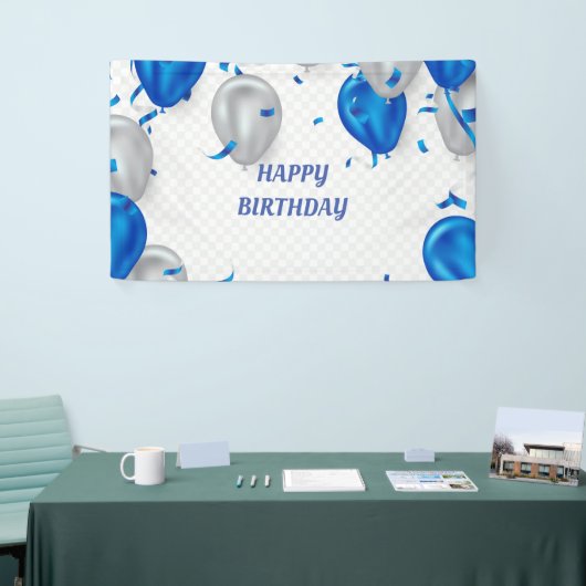 Happy Birthday-ballonnen Spandoek (Beurs)