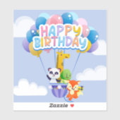 Happy Birthday-ballonnen Sticker (Vel)