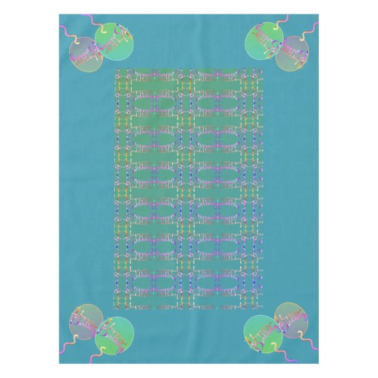 Happy Birthday-ballonnen Tafelkleed (Voorkant)