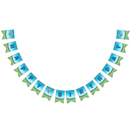 Happy Birthday-ballonnen Vlaggetjes