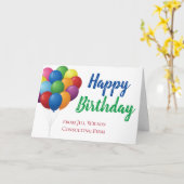 Happy Birthday ballons Cute Custom Company Kaart (Gele Bloem)
