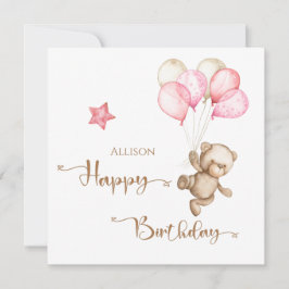 Happy Birthday Ballons Kaart