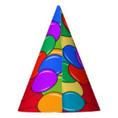 Happy Birthday ballons party papier kegel petten Feesthoedjes (Achterkant)