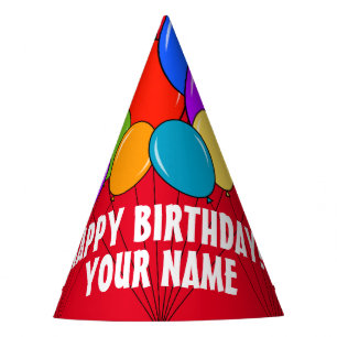 Happy Birthday ballons party papier kegel petten Feesthoedjes