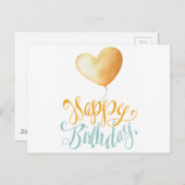 Happy Birthday Balloon Briefkaart (Voorkant / Achterkant)