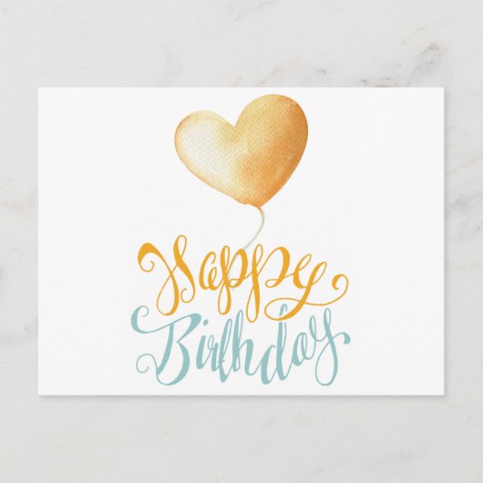 Happy Birthday Balloon Briefkaart (Voorkant)