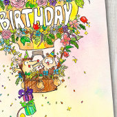 Happy Birthday Balloon briefkaart van Nicole Janes