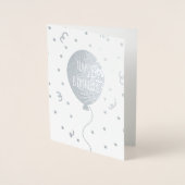 Happy Birthday Balloon en Confetti Folie Kaarten (Voorkant)