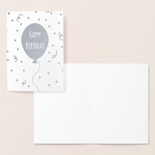 Happy Birthday Balloon en Confetti Folie Kaarten (Display)