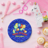 Happy Birthday Balloon Fun Papieren Bordje (Feest)