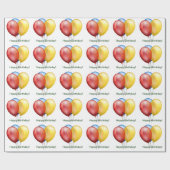 Happy Birthday Balloon Gift Wrap Cadeaupapier (Vlak)