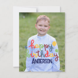 Happy Birthday Balloon Notitiekaartje