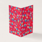 Happy Birthday Balloon, Streamers en Cake Kaart (Buitenkant)