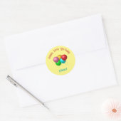 Happy Birthday Balloons Aangepast tekstjaar Ronde Sticker (Envelop)