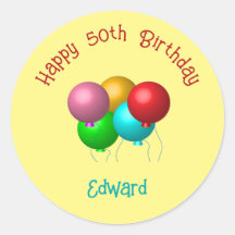 Happy Birthday Balloons Aangepast tekstjaar
