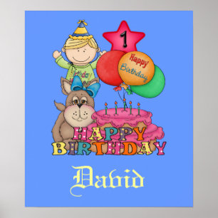 Happy Birthday Balloons Boy 1 Poster