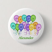 Happy Birthday Balloons Button (Voorkant)