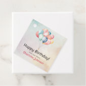 Happy Birthday Balloons Cadeau Labels (In situ)