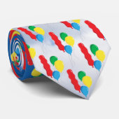 Happy Birthday Balloons Cluster - Sky Achtergrond Stropdas (Opgerold)