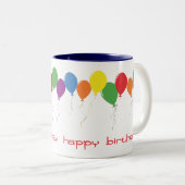Happy Birthday Balloons Coffee Mok (Voorkant rechts)