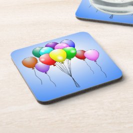 Happy Birthday Balloons Cork Onderzetter