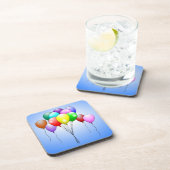 Happy Birthday Balloons Cork Onderzetter (Rechterzijde)