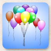 Happy Birthday Balloons Cork Onderzetter (Voorkant)