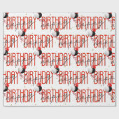 Happy Birthday Balloons en Gold Confetti Cadeaupapier (Vlak)