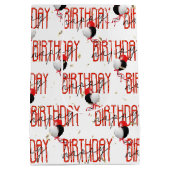 Happy Birthday Balloons en Gold Confetti Medium Cadeauzakje (Achterkant)