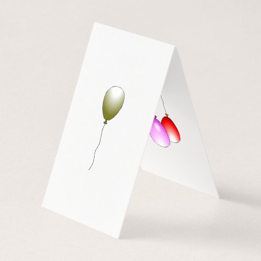 Happy Birthday Balloons Folded Kaart (Achterkant)