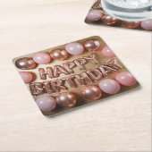 Happy Birthday Balloons Onderzetter Set (Schuin)