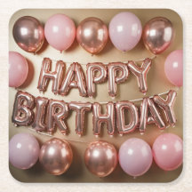 Happy Birthday Balloons Onderzetter Set