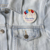 Happy Birthday Balloons ontwerp Ronde Button 5,7 Cm (In situ)