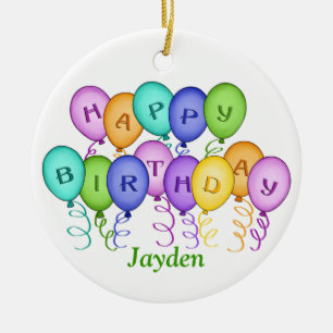 Happy Birthday Balloons Ornament