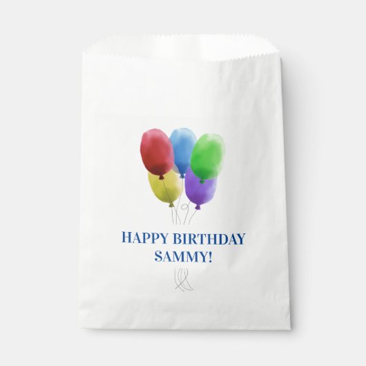 Happy Birthday Balloons Paper Favor Bag for Trets Bedankzakje (Voorkant)