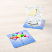 Happy Birthday Balloons Paper Onderzetter (Insitu)