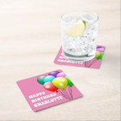 Happy Birthday Balloons Paper-Onderzetters Kartonnen Onderzetters (Insitu)