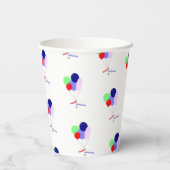 Happy Birthday Balloons  Papieren Bekers (Achterkant)