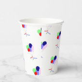 Happy Birthday Balloons  Papieren Bekers (Rechts)