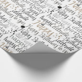 Happy Birthday Balloons Petten Celebration Cadeaupapier (Hoek)