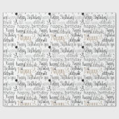 Happy Birthday Balloons Petten Celebration Cadeaupapier (Vlak)