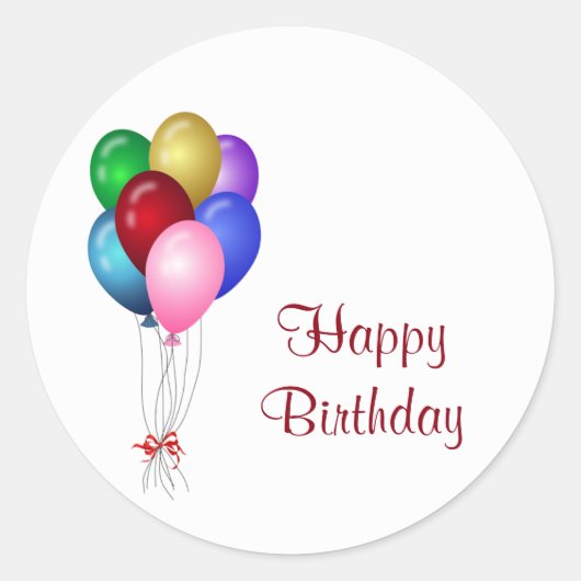 Happy Birthday Balloons Stickers (Voorkant)