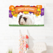 Happy Birthday Balloons White Guinea Pig Sinaasapp Spandoek (Insitu)