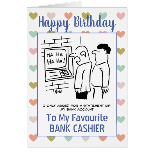 Happy Birthday Bank Cashier (Voorkant)