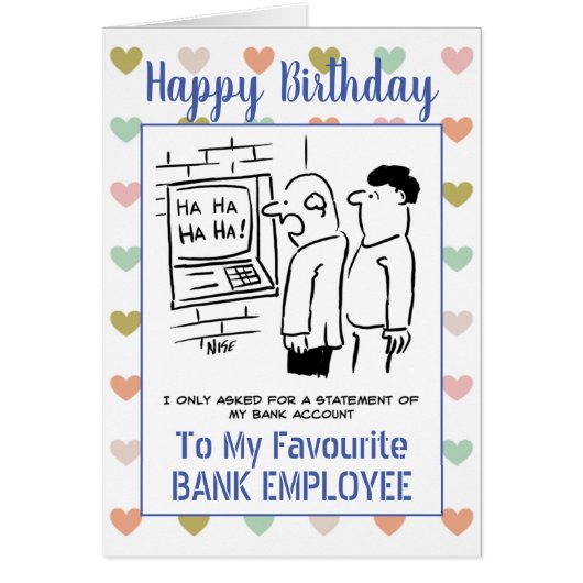 Happy Birthday Bank Employee (Voorkant)